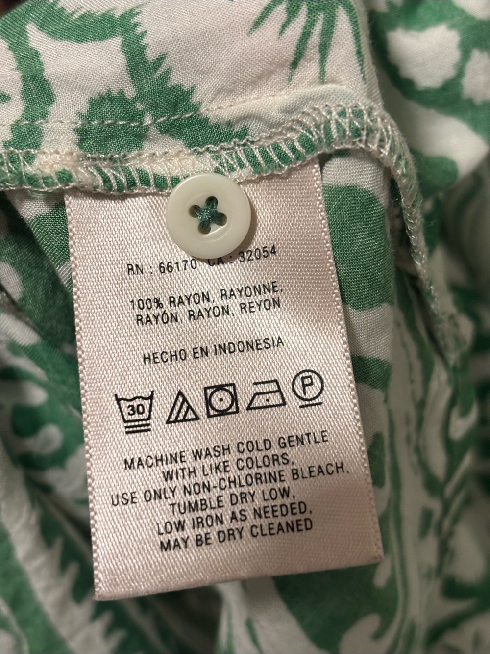 Anthropologie Maeve Green & White Paisley Print Blouse – Size Small - Picture 8 of 10